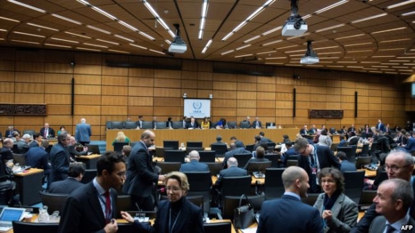 22일 오스트리아 빈의 국제원자력기구(IAEA) 본부에서 이사회가 열리고 있다.
