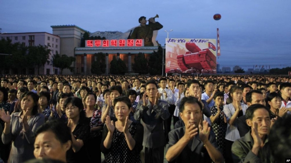 지난 2017년 9월 북한 평양 김일성 광장에서 6차 핵실험 성공을 축하하는 군중 집회가 열렸다.