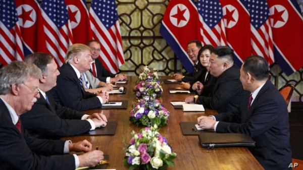 지난 2월 베트남 하노이에서 도널드 트럼프 미국 대통령과 김정은 북한 국무위원장의 2차 정상회담이 열렸다.