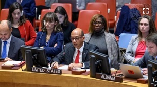 로버트 우드 유엔주재 미국 차석대사가 19일 안보리 회의에서 발언하고 있다.